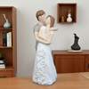 GZVDYG White Couple Embracing Resin Figurine, 6.1" H, Romantic Gifts