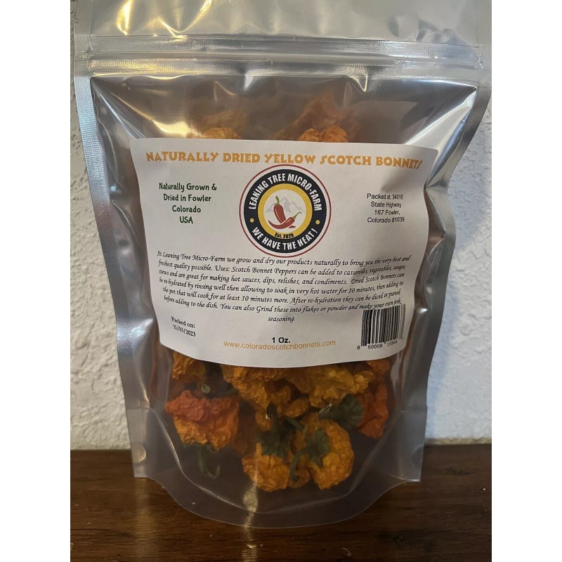 Leaning Tree Micro-Farm Naturally Dried Scotch Bonnets