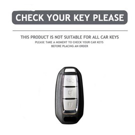 TECART Car Key Case Fit for Infiniti Q50 FX35 Soft TPU Key Fob Keychain Key Shell Holder Accessories 3 Button Black A