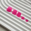 Press on Toenails Pink Full Cover Fake Toenails Glossy Glue