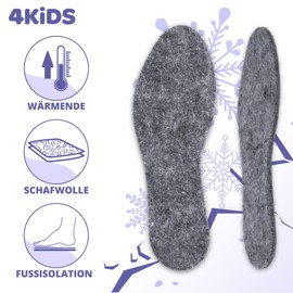 SULPO 3 Pairs of Winter Insoles - Soft & Comfortable - Thick, Non-Woven Insulating Synthetic Felt for Autumn & Winter - Thermal Shoe Insoles for Cold Weather - Can Be Cut to Size, 23-50