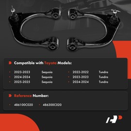 A-Premium 2 x Front Upper Control Arms, with Ball joint & Bushing, Compatible with Toyota Tundra 2022-2024, Sequoia 2023-2025