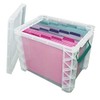 Super Stacker Storage Box, 19 Liters, Clear/Sea Breeze
