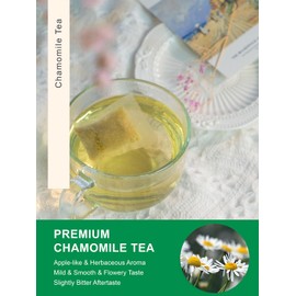 TeeLux Chamomile Tea Bags 100 Count, Pure Natural Chamomile Flowers, Soothing, Caffeine Free Herbal Tea, Biodegradable Tea Bags