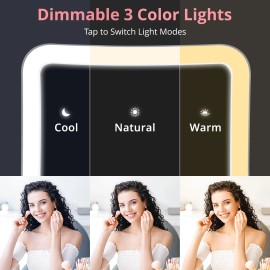 Fabuday 30X Lighted Magnifying Mirror - Upgraded Rechargeable Makeup Mirror with Ligh.