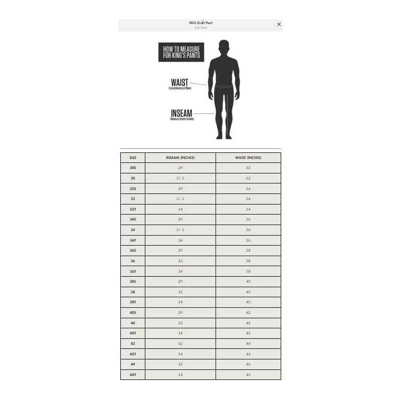 King's Camo XKG4213 Men's XKG Draft Pant, XK7, 34 Short