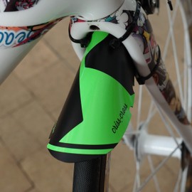 Riesel Design Mudguard Criss:Cross Fahrrad Schutzblech vorn inkl. Kabelbinder/Fahrrad Spritzschutz für Cyclo Cross und Gravel Bike/Schutzblech vorne für Gabel - red (Green)