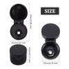 OLYCRAFT 36pcs 20/410 Black Flip Top Caps Plastic Open Caps