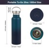 Volhoply 600ml Insulated Water Bottles Bulk Two Pack,Stainless Steel Double