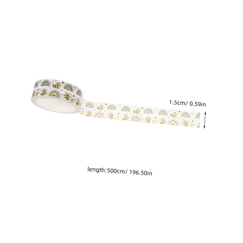 TEHAUX 12 Pack Bee Washi Tape Decorative Scrapbook Tape Bee