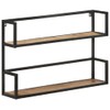 vidaXL Wall Shelf - Industrial Hanging Shelves with Black Iron