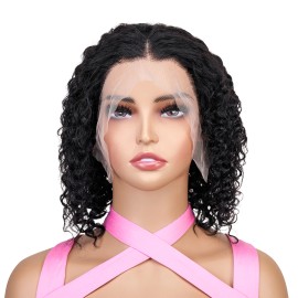 Longguan Factory Wholisale Vietnamese Raw Hair Natural#KC Bob 10inch HEADBAND Transparent Lace Front Wigs for Black Womanstyle: Bob, color: Black, stretched length: 12 inches