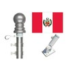2x3 Foot Peru Polyester Flag Display Set Also Includes 1