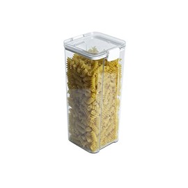 Kitchen Spaces Food Storage Container, 7.5 Cup Capacity, Airtight Lid Seal, Compact and Stackable, Ideal for Pasta, Grains, or Snacks, BPA-Free Plastic, Extra Large
