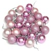 30mm/12Pcs Christmas Baubles Shatterproof Pale Pink, Christmas Tree Decorations Ball