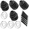 Caltric 2 Front Inner Outer Axle CV Boot Kit for