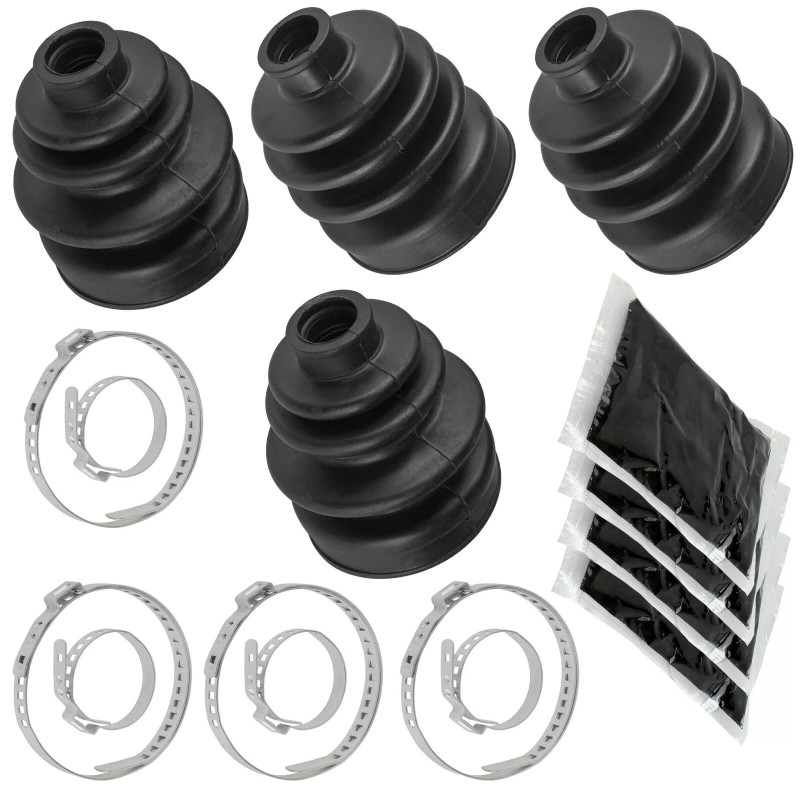 Caltric 2 Front Inner Outer Axle CV Boot Kit for