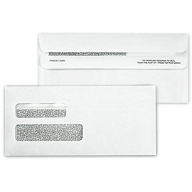Double Window Confidential Envelope Self-Seal - 9 x 4 1/8, 1,000 Envelopes