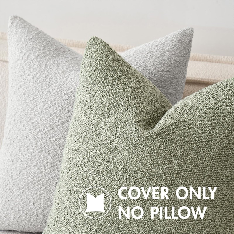 MIULEE 18x18 Inch Decorative Pillow Covers for Couch Bed Set