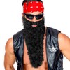Maxi Beard / Moustache Black Fake False Beards for fancy