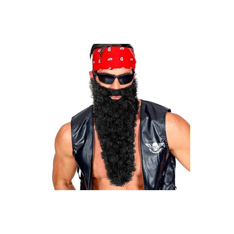 Maxi Beard / Moustache Black Fake False Beards for fancy