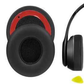 Geekria QuickFit Replacement Ear Pads for Beats Solo 4 Wireless On-Ear Headphones Ear Cushions, Headset Earpads, Ear Cups Cover Repair Parts (Black)