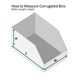 Boxes Fast BFBINMT412 Open Top Bin Boxes, 4" x 12" x 4 1/2", White (Pack of 50)