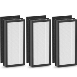 3 Pack True HEPA Replacement Filter Compatible with VEVA 8000 Elite Pro Series Air Cleaner Puri-fier, 3 HEPA Filters