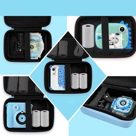 Leayjeen Kids Instant Print Camera Case Compatible with Hangrui/Gofunly/OPERHOO/YORKOO/HiMont/CHRERNA and Kids Camera Print Paper, for Boys and Girls Easter Toys Gift (Case Only) Pink Unicorns