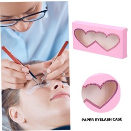 Mikinona 30pcs Fake Eyelash Box Organizer Eyelash Storage Case with Window Portable Lash Storage for Strip Lashes