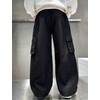 Jofemuho Boys Baggy Cargo Pants Multi Pocket Casual Trousers Streetwear