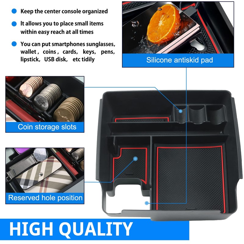 SHAOHAO for 2025 2026 Nissan Frontier Center Console Organizer Tray