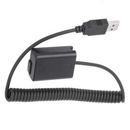 S erounder Adaptador de Fuente de alimentación USB a FW50 Adaptador de alimentación de decodificación Completa Batería Falsa para A7/A7II/A7R/A7S/A7RII