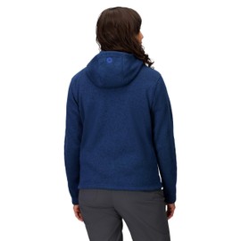 MARMOT Women's Drop Line Full Zip Sweater Knit Jacket, Arctic Navy Heather, X-Small