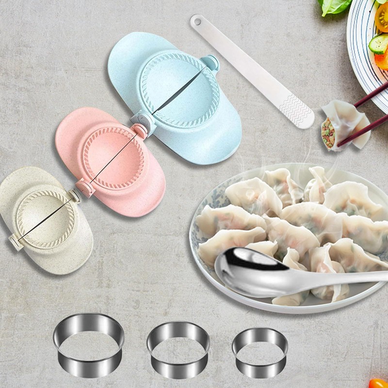 8Pcs Dumpling Maker, Dumpling Press 3 Sizes Empanada Maker, Dumpling