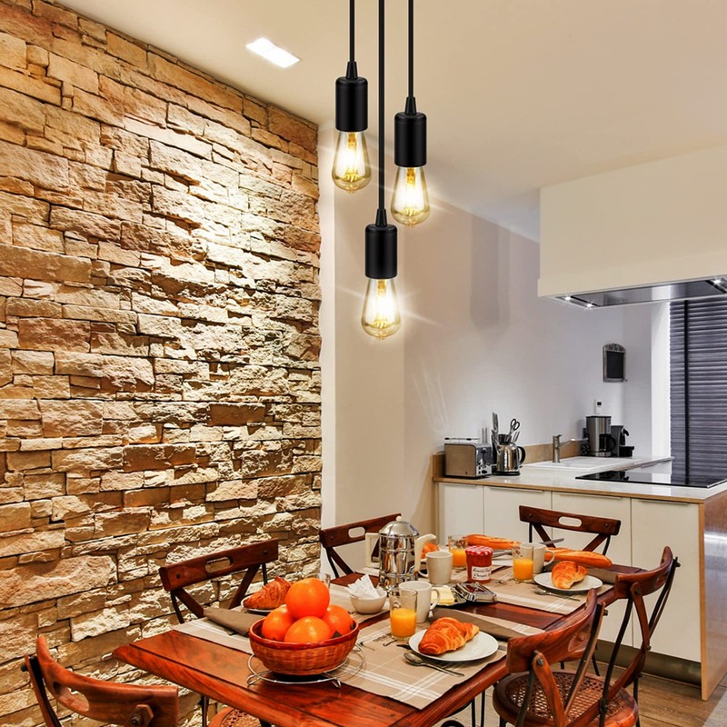 Vintage Pendant Light Fitting, Industrial Modern 3-Light Ceiling Pendant Lighting
