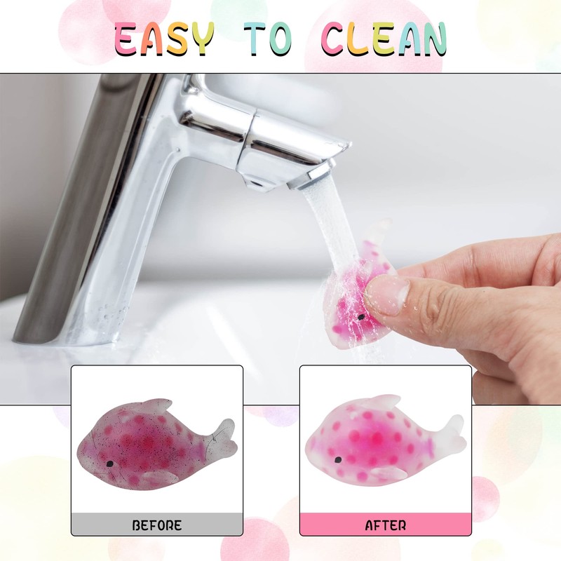 24PCS Mini Squishy Stress Balls Fidget Toys, Dinosour Sea Animals