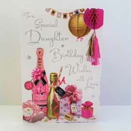 Jonny Javelin Special Daughter Birthday Wishes With Love Card - Drink Bottles Presents