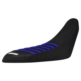Yamaha Raptor 700 700 R Seat Cover 2006-2024 ALL BLACK w/ BLUE RIBS #193