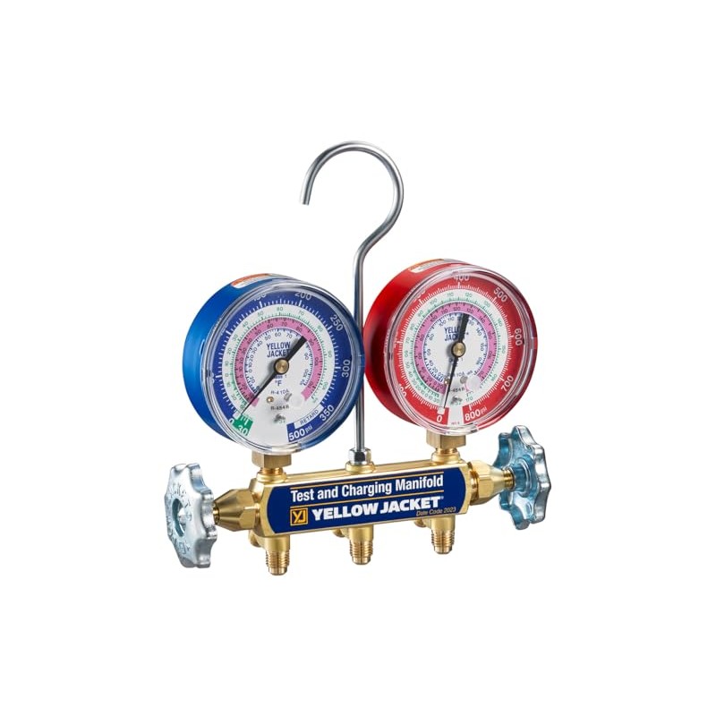Yellow Jacket 42035 2-Valve Series 41 A2L Manifold, (psi °F)