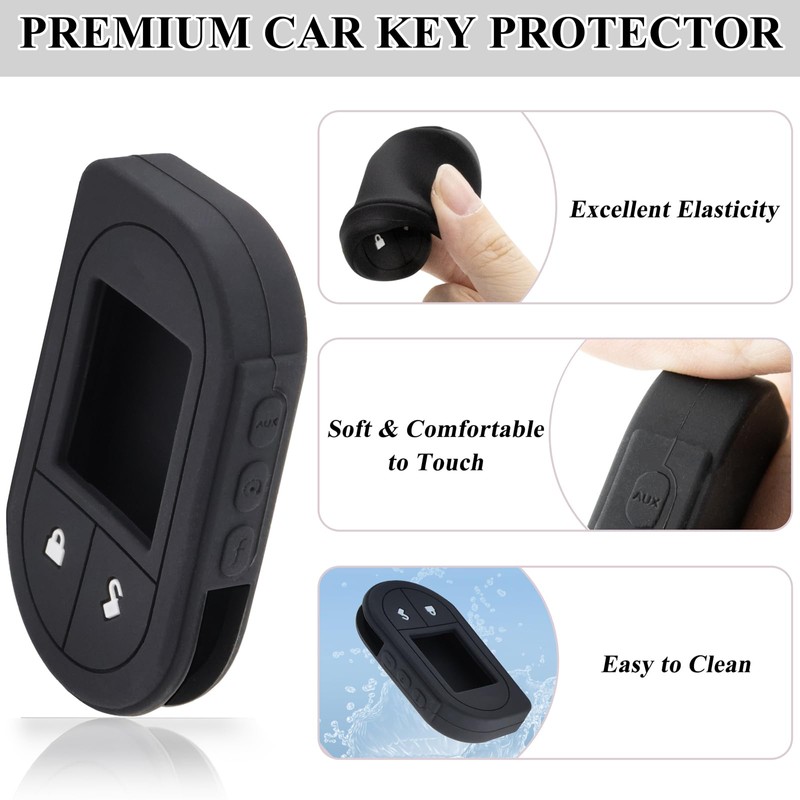 Remote Case for Viper Remote Start Soft Silicone Protective Cover