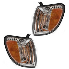 For Toyota Tundra 2000 01 02 03 2004 Turn Signal/Corner Light Assembly Driver and Passenger Side | Pair | Front | Replacement For TO2530135, TO2531135 | 815200C010, 815100C010