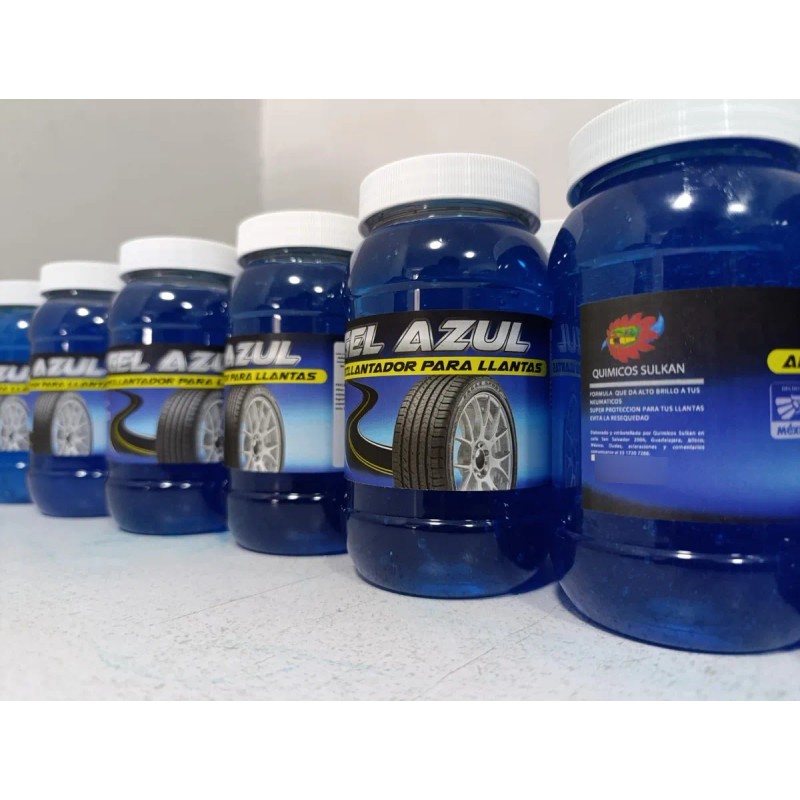 Gel Azul Abrillantador Para Llantas .500gms Quimicos Sulkan Azul