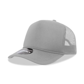 DECKY Standard 5 Panel Mid Profile Structured Foam Trucker, Grey