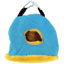 Parrot Essentials Small Bird House Snuggle Hut Hideaway for Parrots, Budgies - Birds Nest, Toy Hut Hammock Tent, Bird Beds for Cage, Parrot Bed, Budgie Bed, Budgie Nest, Budgie Hammock, Bird Nest