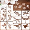 JSRQT 12Pcs Spring Stencils for Painting on Wood Craft Canvas