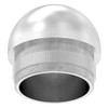 edelstahlonline24 Half-Round Hollow End Cap for Pipe Diameter 33.7 x