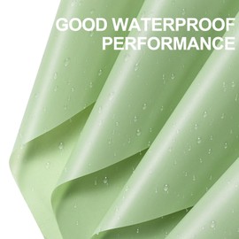 WRAPAHOLIC 20 Sheets Flower Wrapping Paper - 22.4 x 22.4 inch Pure Light Green Water-Resistant Floral Bouquet Wrapping Paper, Florist Supplies Packaging Paper for Wedding Birthday Gift DIY