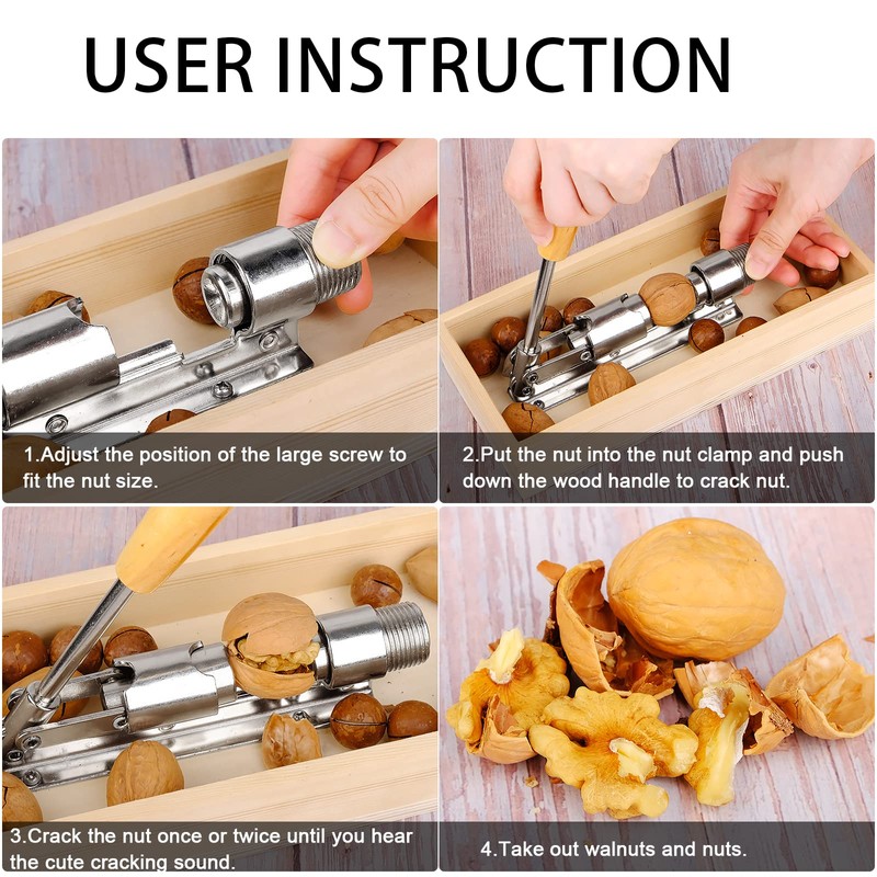 Anwenk Nutcracker Heavy Duty Nut cracker Pecan Cracker Walnut Cracker