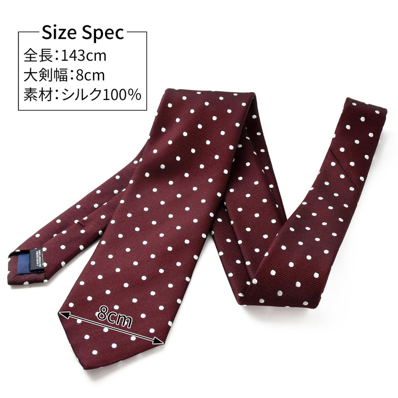 MICHIKO LONDON Brand Necktie, 100% Silk, Woven Pattern, Checkered Dots